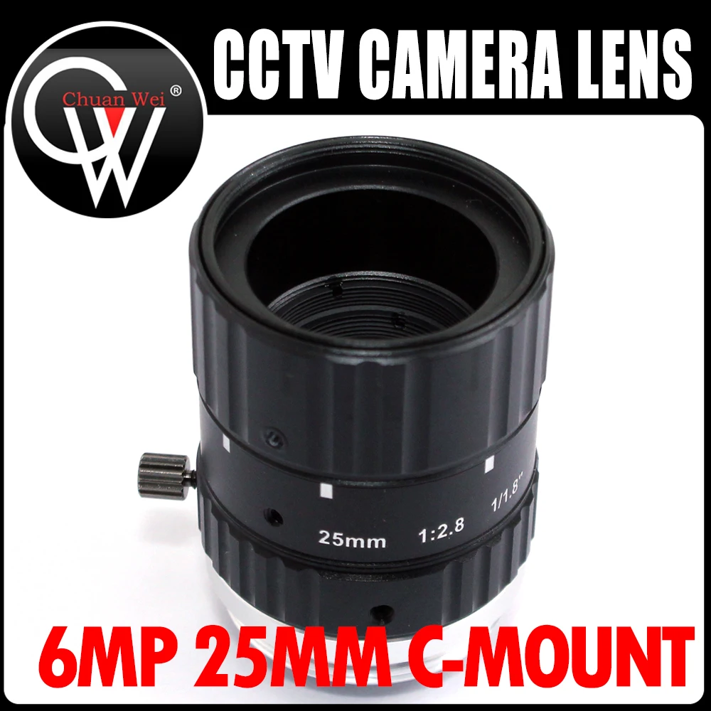 6MP High Resolution 25mm C Mount 1/1.8