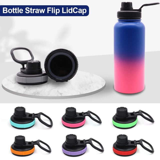 Vmini Push-Button Flip Lid, Compatible with Hydro Flask Wide Mouth Water  Bottle, Wide and Rotating Handle, Easy to Carry - Leak