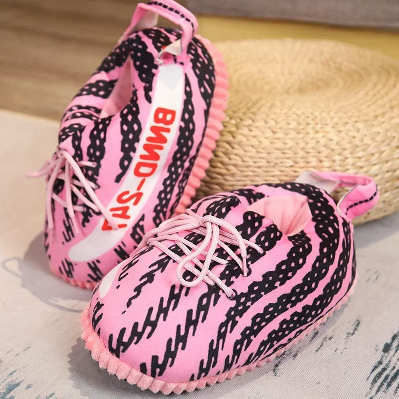 New Unisex Winter Slippers Women Snug Lovers Cute Warm Home House Floor Indoor Fluffy Funny Sneakers Basketball Shoes Size 36-45 3
