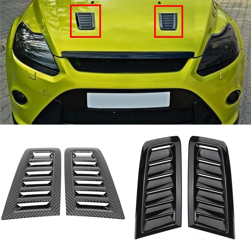 2pcs Front Vents Hood Trim Cover For Ford Focus Rs Mk2 Mk3 2004