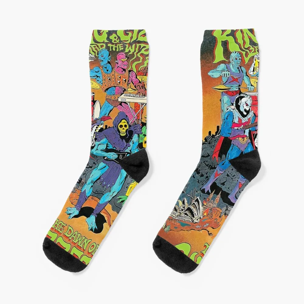 

King Gizzard and The Lizard Wizard Dawn of Gizzfest Socks Wholesale Men's Sports designer brand Socks Men Women's