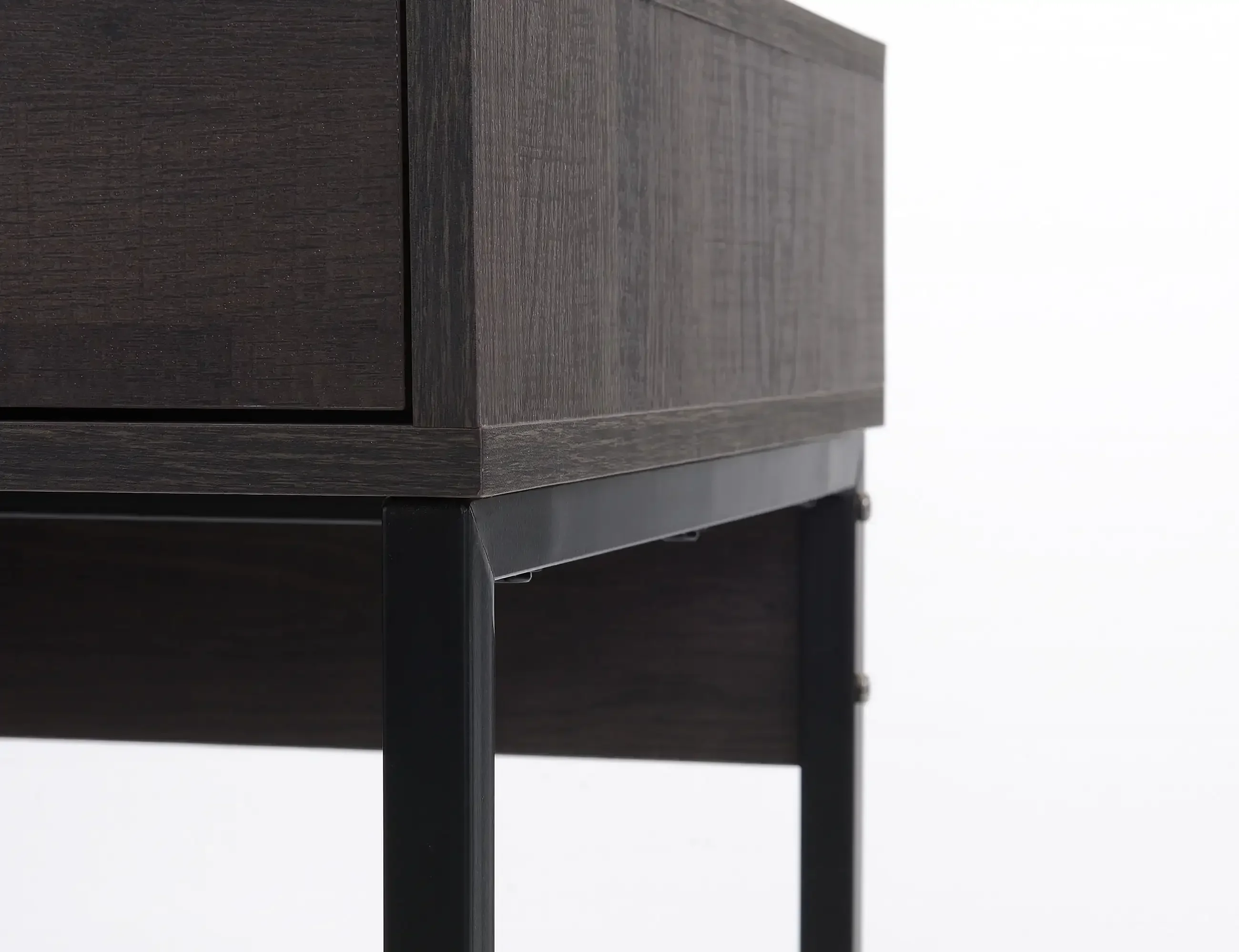 Wood & Metal Writing Desk with 1 Drawer and 1 Door for Teens Adult, 29.92in, Espresso Finish. 4