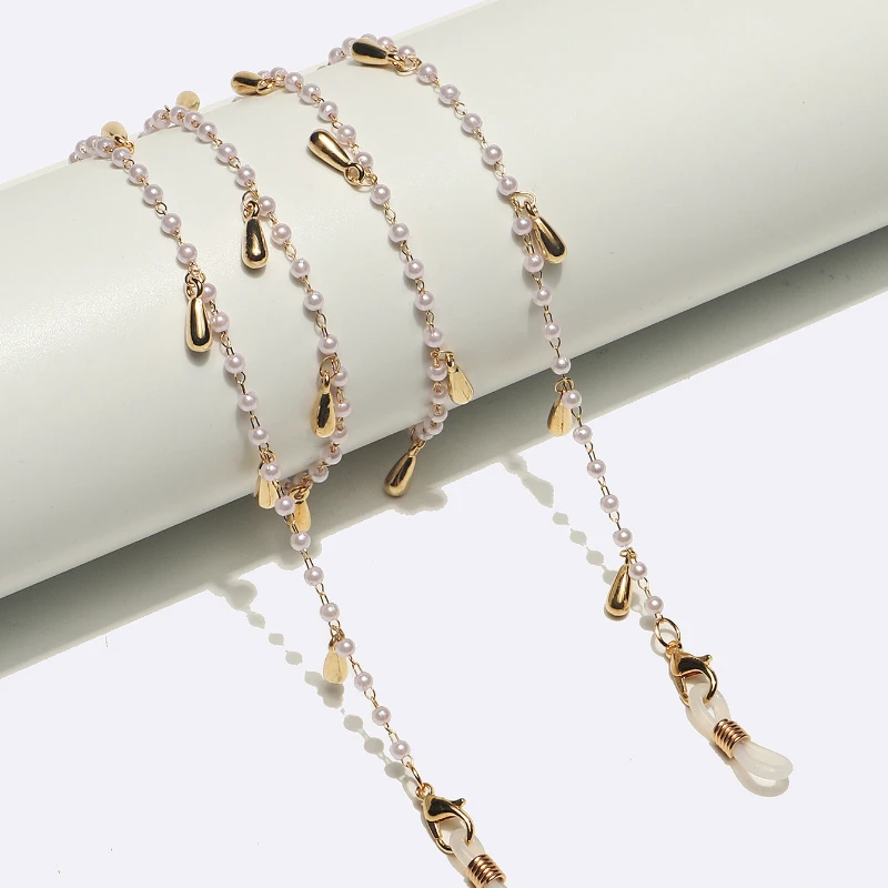

Water Droplet Woman Sunglasses Chain Fashion Splicing Pendant Neck Chains Anti Falling Glasses Eyeglasses Cord Alloy Necklace