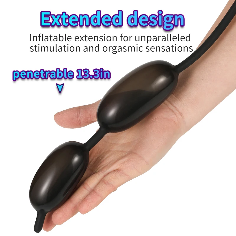Double ball Inflatable Urethra Catheter Dilator Expandable Horse Eye Stick Silicone Penis Plug Sex Toys For Men Gay Masturbator urethral dilator silicone urethral dilator