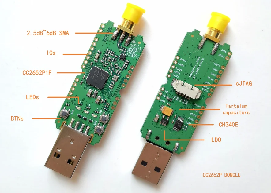 PCB Board PCB Board Assembly Printed Circuit Board CC2652P dongle, Zigbee 3.0 Coordinator, Zigbee2MQTT