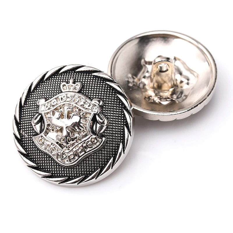 10pcs Retro Crown Metal Buttons For Clothing Sewing Accessories DIY Designer Luxury Sweater Overcoat 15mm Button Craft Supplies 6