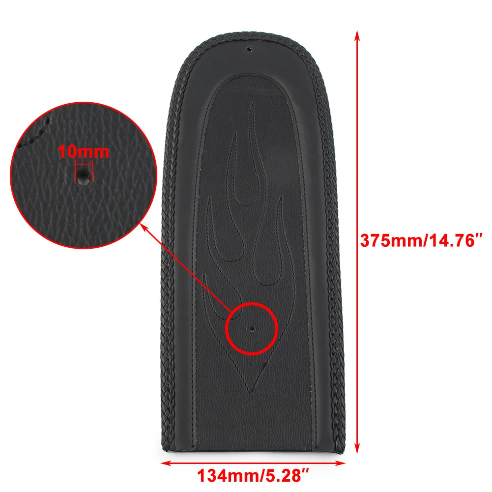 Nero Moto Fiamma In Pelle Parafango Posteriore Bavaglino Solo Sedile Per Harley Davidson Dyna Fat Bob 2006-2017