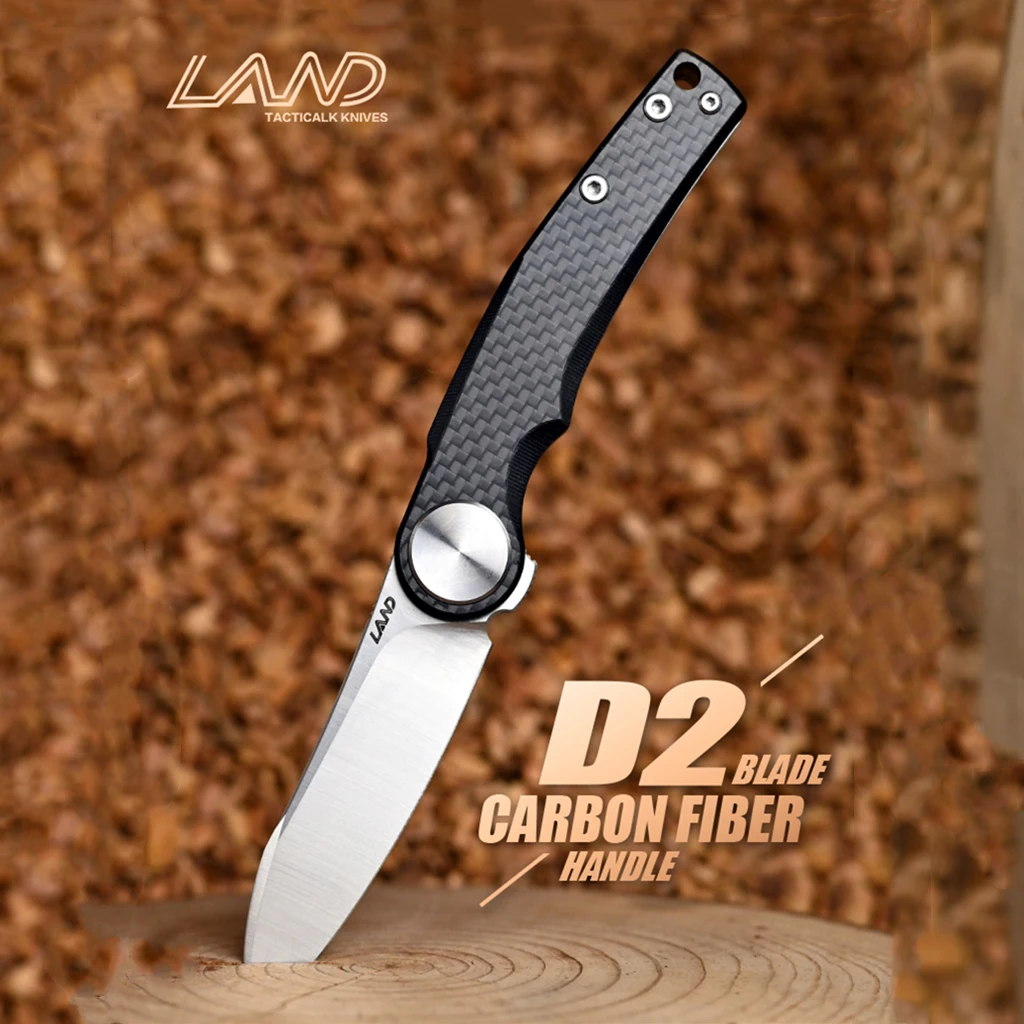 

LAND New 801 Pocket Folding Knife D2 Steel Mikata/g10/carbon Fiber Outdoor Camping Knife Hunting Tactical Knife Edc