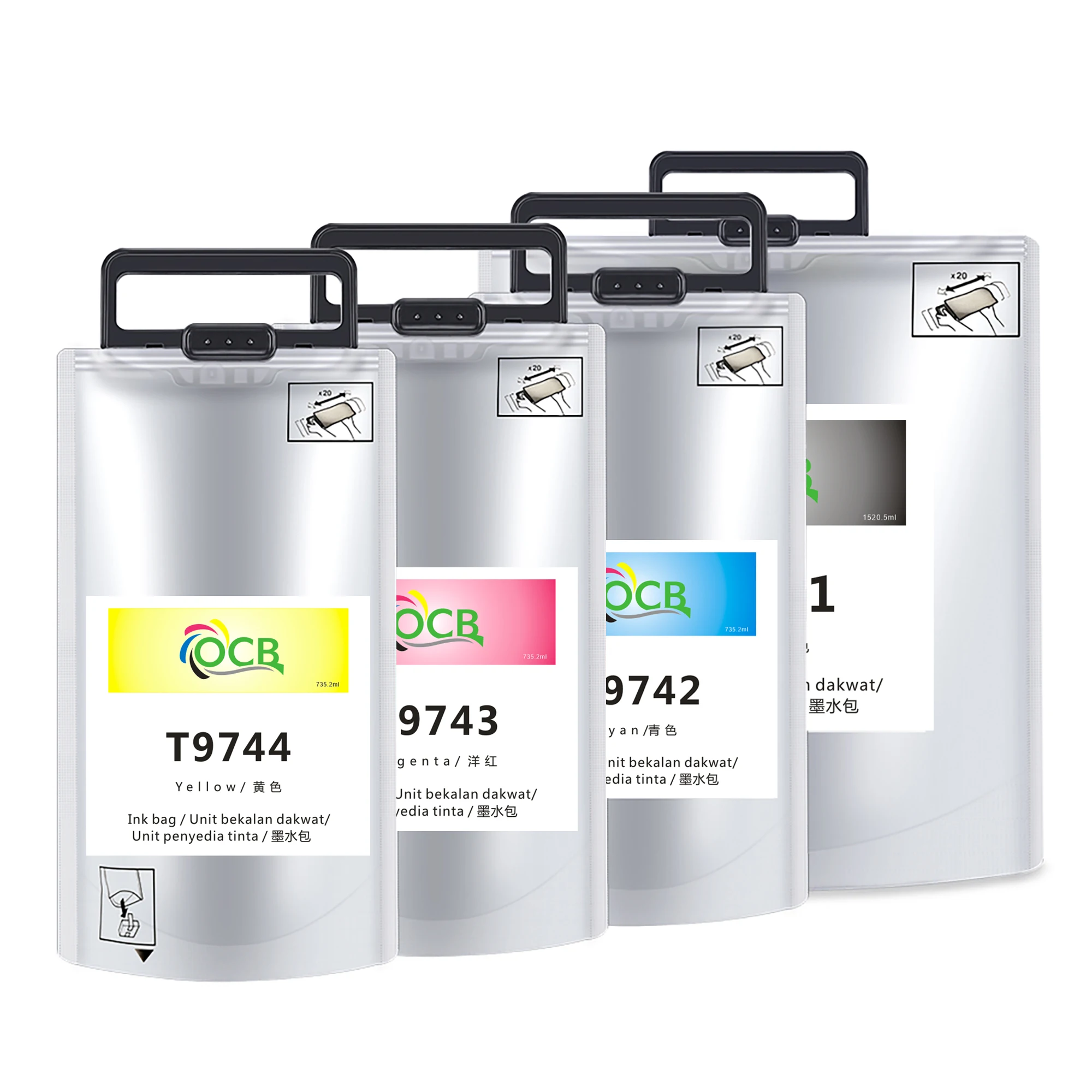 WF-C869R T9741 T9744 Ink Cartridge With Pigment Ink for Epson WorkForce Pro WF-C869R WF-C869RDTWFC WF-C869RD3TWFC Printer 1PC