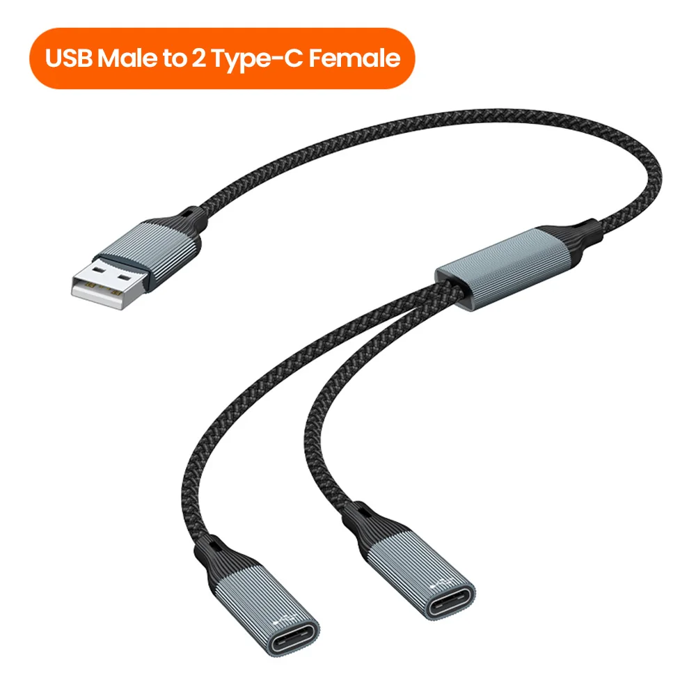 מתאם מחולק מרובה USB Type C HUB OTG להעברת נתונים 3/2 יציאות כבל טעינת חשמל USB