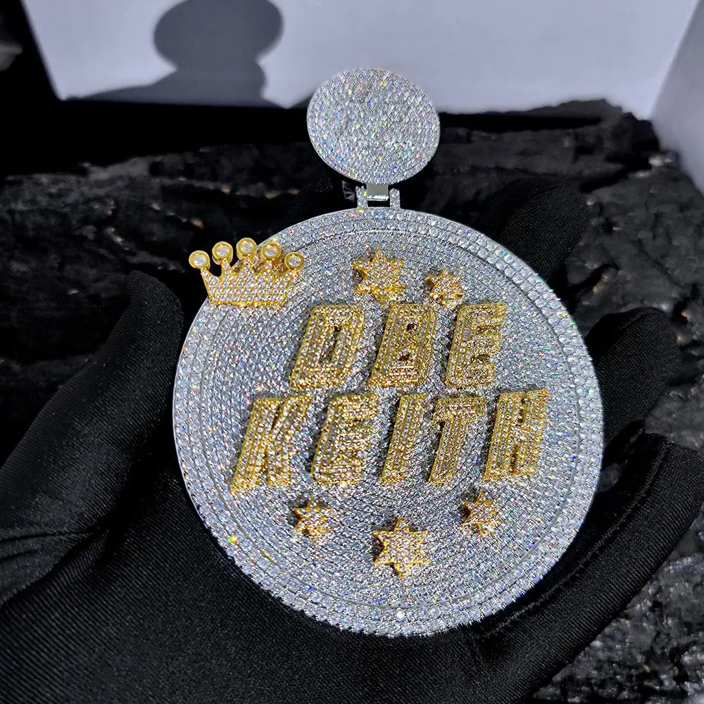 Pass Diamond Tester Hip Hop Fine Jewelry S925 Vvs Moissanite Diamond Iced Out Custom Moissanite Pendant Hiphop