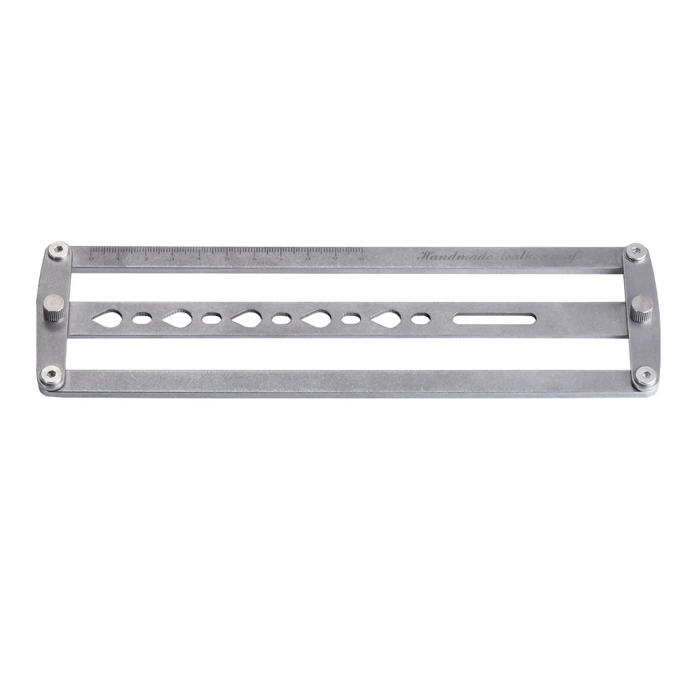 Belt Auxiliary Positioning Punching Ruler Adjustable Punch Hole Spacing Template Tool Professional Handmade Leather DIY Tools
