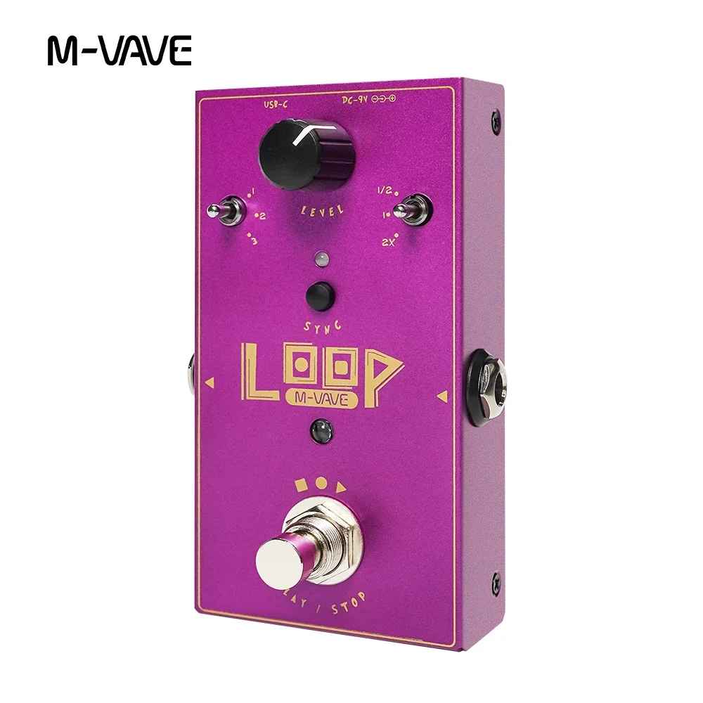 Guitar Effect Pedal Guitar Effects Pedal Guitar Cable M-vave Loop II Looper Guitar Pedal 3 Loops Up To 11 Minutes Recording Time 3 Speed Control Loop Effect Pedal