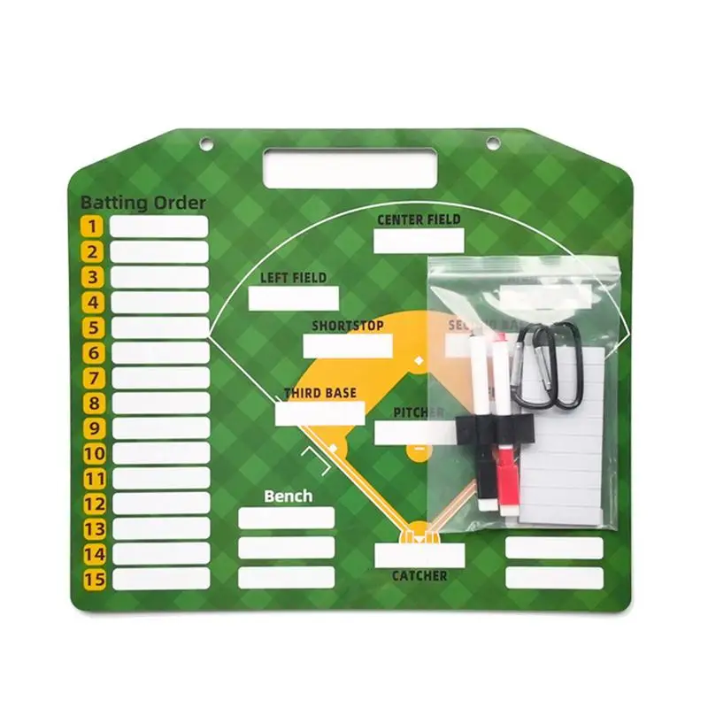 

Baseball Trainer Clipboard Double-Sided Lineup Board For Baseball Display PlayersPositions Court White Board For Playground