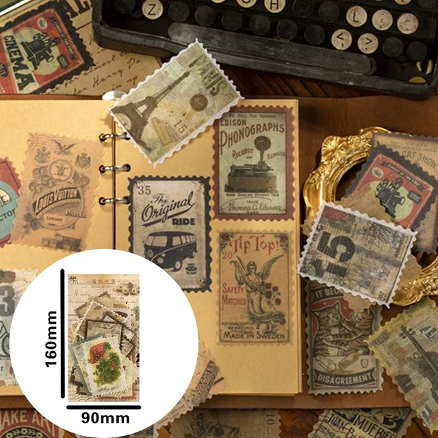 50pcs Post Stamp Stickers Vintage Postage Stamps Assortment Adhesive Paper  Sticker Decor Envelope Seal For Diary Album Scrapbook - Stickers -  AliExpress