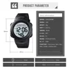 SKMEI 1560 Mens Digital 100M Waterproof Wrist Watch  Men 2 Time 10 Year Battery Alarm Clock reloj hombre Sport Fitness Watches 6