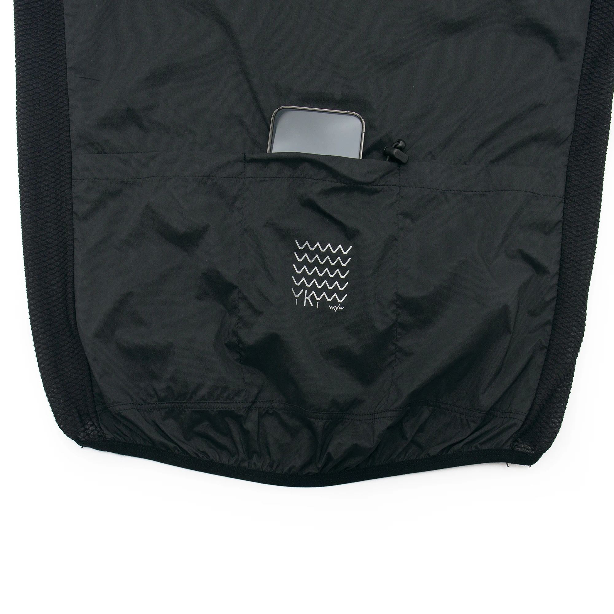 YKYWBIKE Herren-Radweste Winddicht Wasserdicht Windbreaker Rennrad-Weste Pro-Team Tragbare Fahrradweste 2-Wege-Reißverschluss Atmungsaktiv – Detail 23