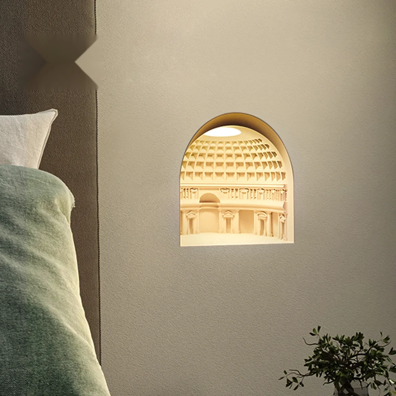 Pantheon wall lamp embedded in corridor, staircase lamp, living room gypsum lamp embedded in night lamp, homestay_voghion.com