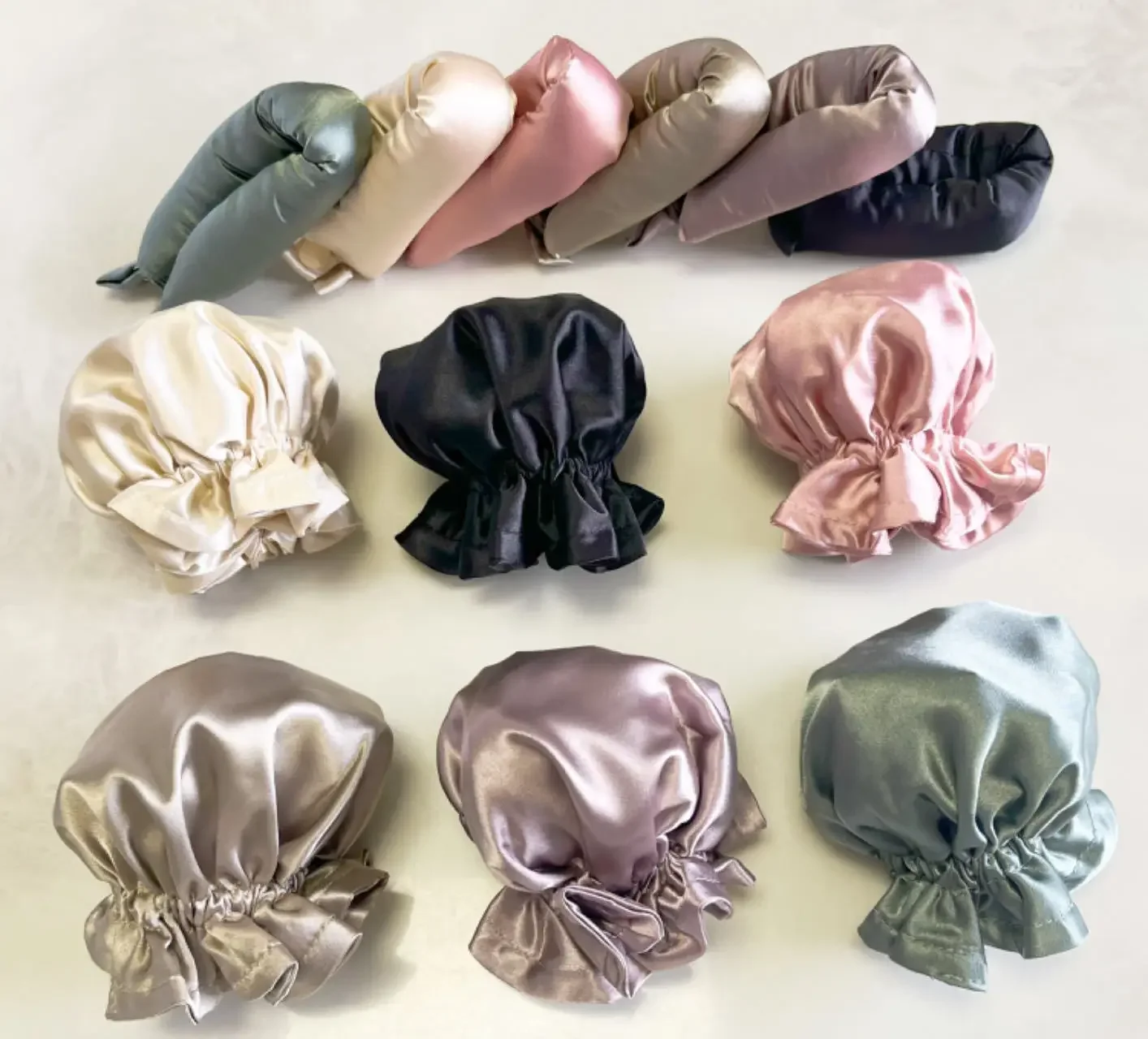 2 Sets Heatless Hair Curlers Silk Satin Hair Rollers Rod Wave No Heat Curls Soft Sleeping Headband Ribbons Overnight Curls