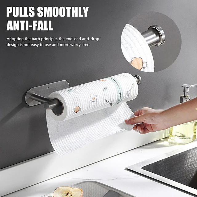 Paper Towel Holder Wall Mount Under Cabinet Kitchen Counter