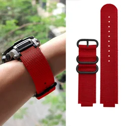 Durable Nylon Sport Strap - 16mm Bracelet - 16mm (Red - black)