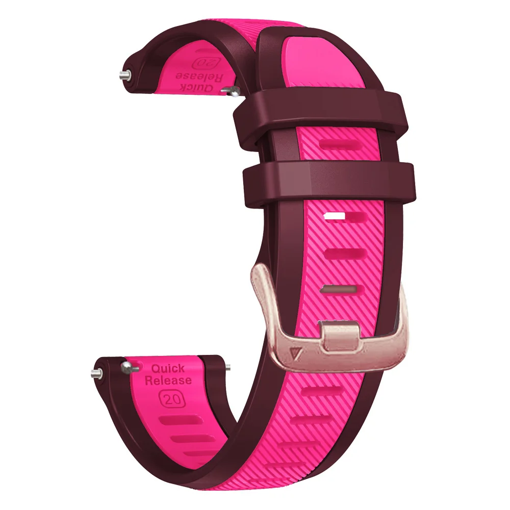 Versatile 20mm Silicone Watch Strap - Durable Replacement Band in Assorted Colors