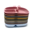 Silicone Baby Dinner Plate Food Grade Baby Supplement Bowl Set Children's Divided Dinner Plate Suction Cup One Piece 5