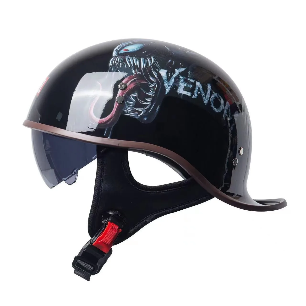 Customizable Pattern Matte Finish Helmet Fashion Hot Retro Baseball Hip Hop Half Helmet