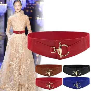 Band Women'S Waistband Buckle Dress Belt Waist Wild Fashion Elastic Wide Stretch Belt Fashion Accessories For Dresses ремень 1