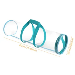 Gift Wrapping Paper Organizer - Transparent, Zippered, with Handle, Large - Capacity, Waterproof Bag (Blue)