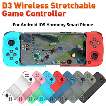 Manette Contrôleur de jeu extensible sans fil D3, manette de jeu pour téléphone portable, Bluetooth 5.0, Android, IOS