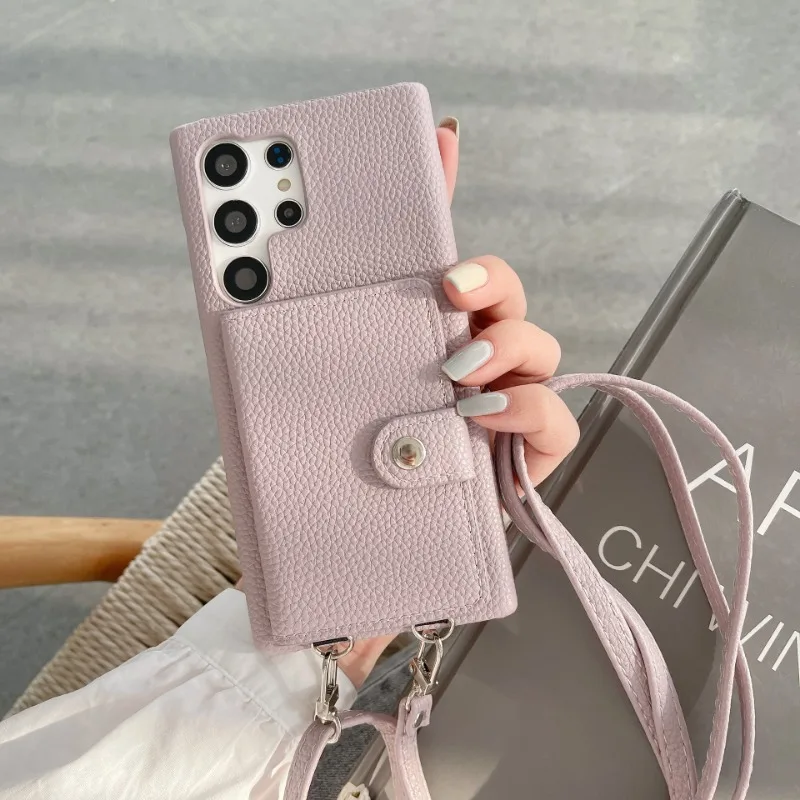 Versatile Crossbody Phone Case & Wallet Card Holder Cover in Stylish Design