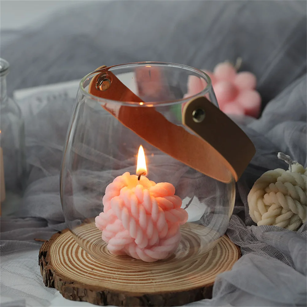 1PC Wool Ball Candle Mold Ice Block Mold, Knitted Candle Mold Wool Yarn Ball DIY Soap Making Crafts
