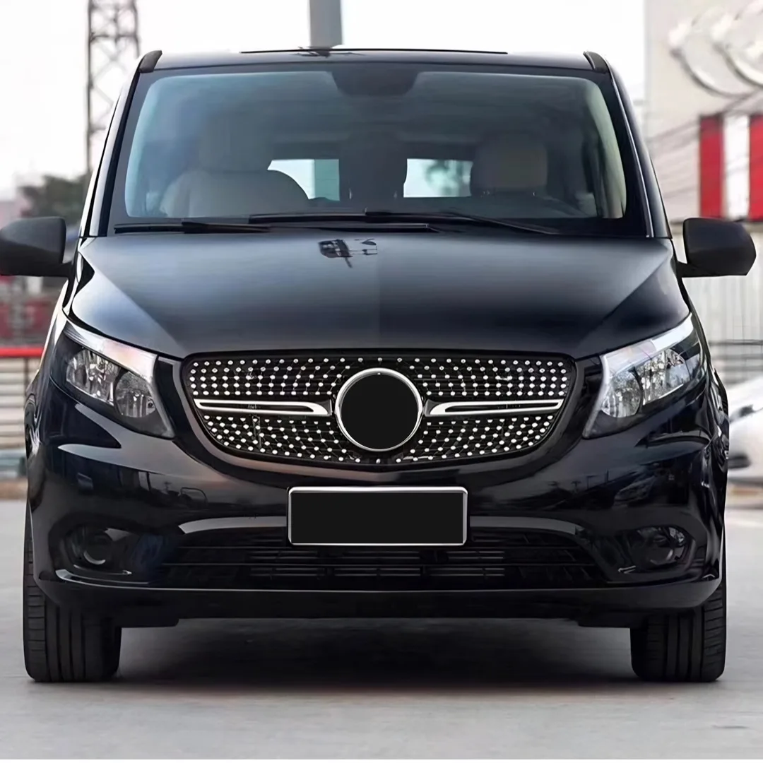 메르세데스 벤츠 비토 W447 2015-2019 GT 스타 스타일 바디 키트용 프론트 범퍼 그릴 인렛 그릴 중간 메쉬 튜닝 액세서리