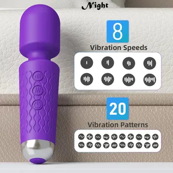 G-spot stimulation wireless dildo AV vibrator magic wand for women's Clitoral stimulator USB charging into sex toy big cock 18 3
