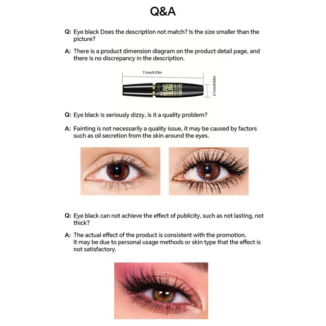 4D Black Waterproof Lengthening Mascara 5