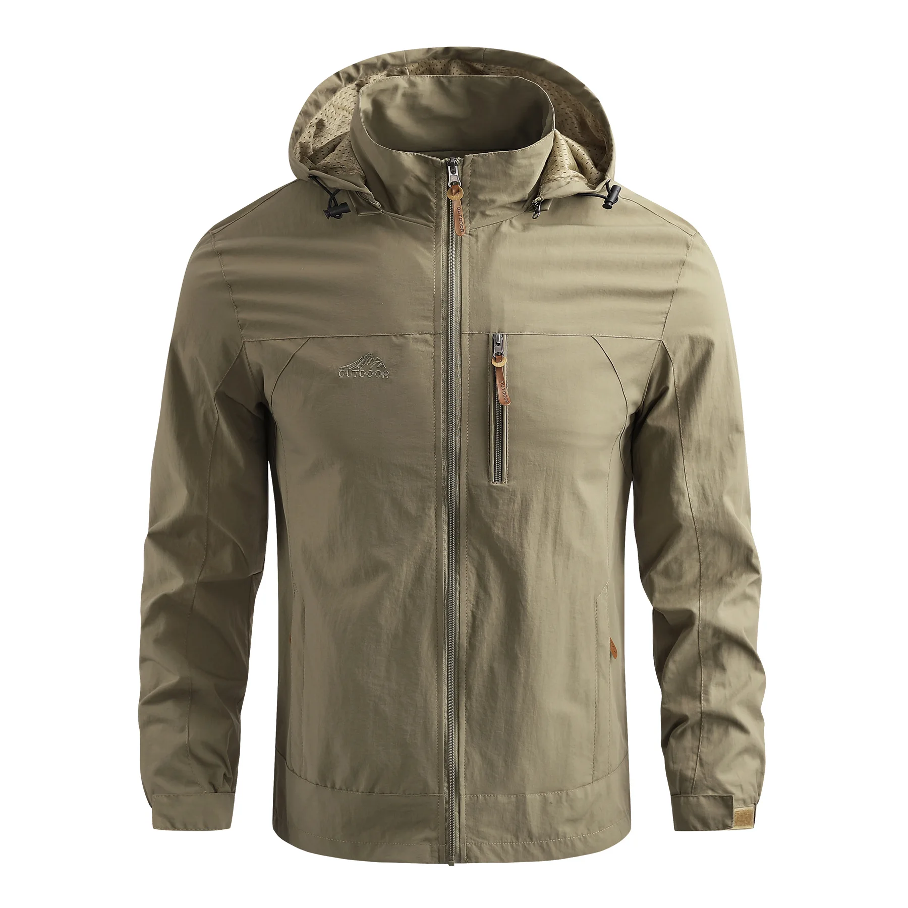 Men's jackets 4 seasons hooded trench coats outdoor sports windproof breathable casual quick-drying jackets thin men's clothing