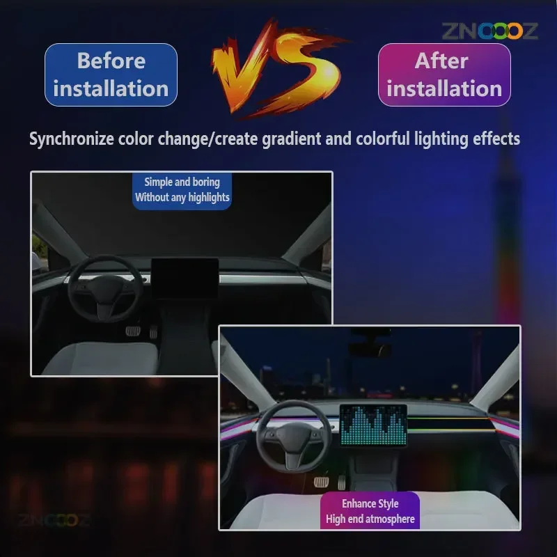 랜드로버 64 컬러 RGB 심포니 자동차 LED 인테리어 앰비언트 라이트