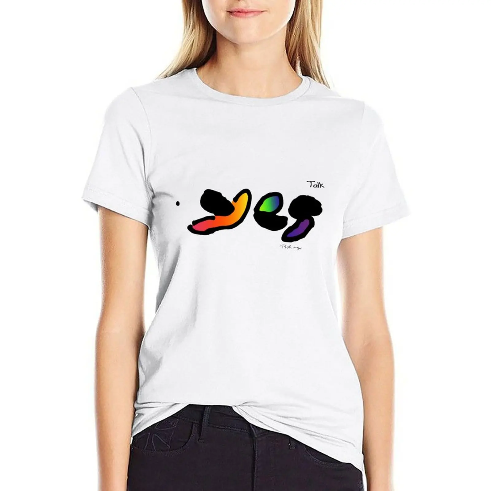 

Yes - Talk T-Shirt Womens graphic t shirts tight shirts for Women T-shirts for Women plus size t shirts for Women loose fit