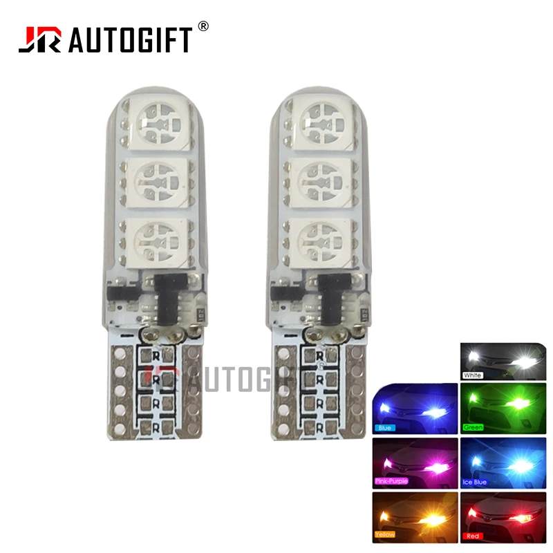 

100PCS T10 W5W led strobe flash silicone gel light 194 168 5050 6SMD 12V 24V LED blink Light Bulb Clearance Lights