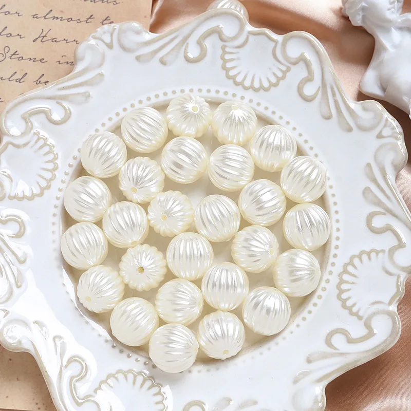 Colorful Beige ABS Imitation Pearl Beads