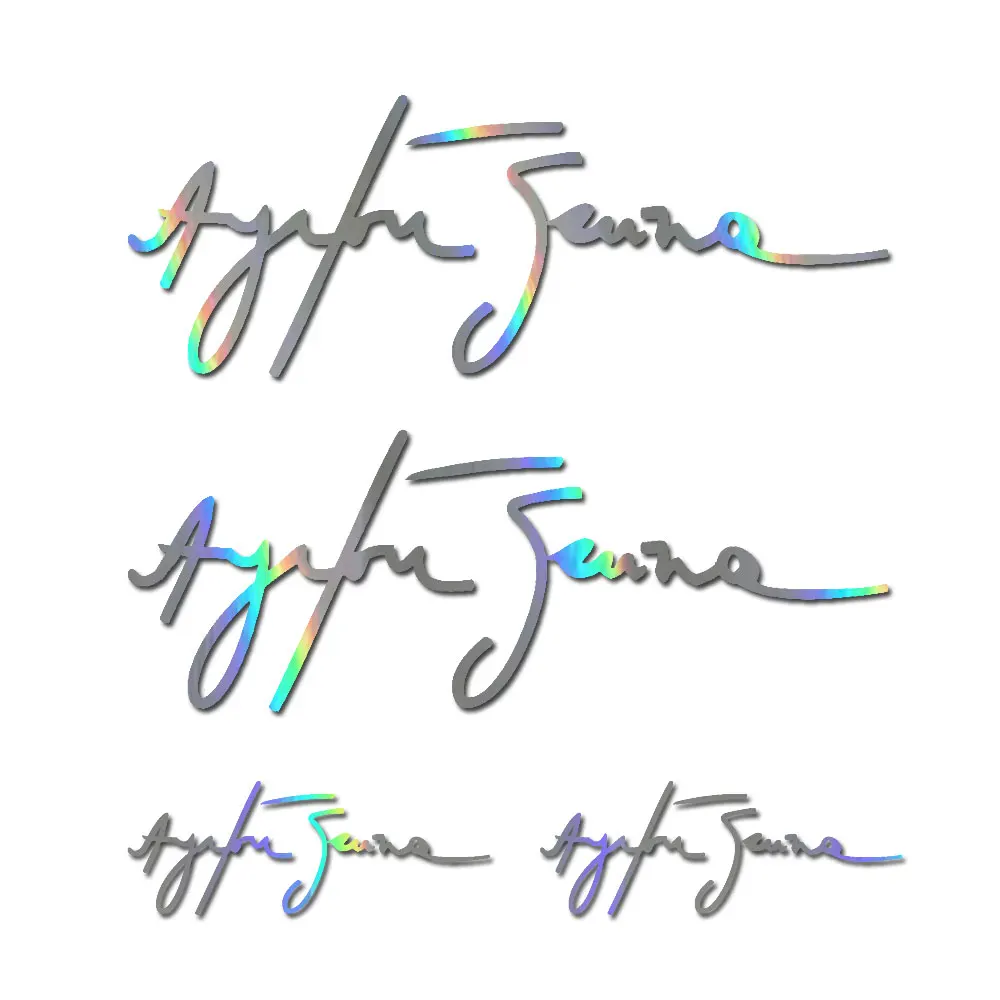 Kit 4 Adesivi Per Ayrton Senna Signature Legend Racing Vinyl Decal