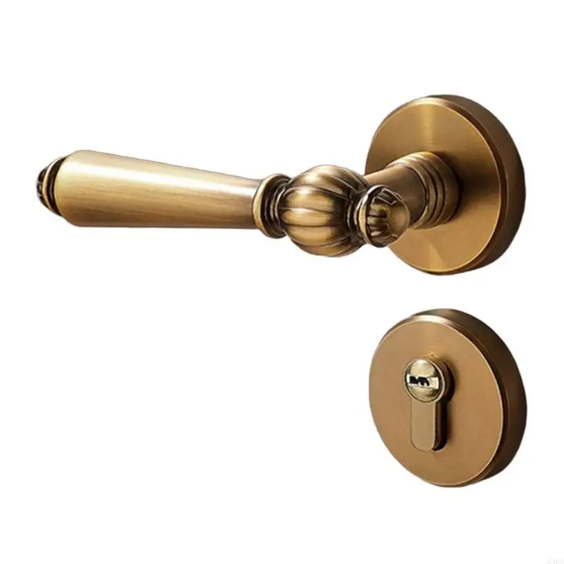 24BA 1 Set Zinc Alloy Door Handle Lock Modern Door Handles homes Security Lock set for homes Renovations & Security