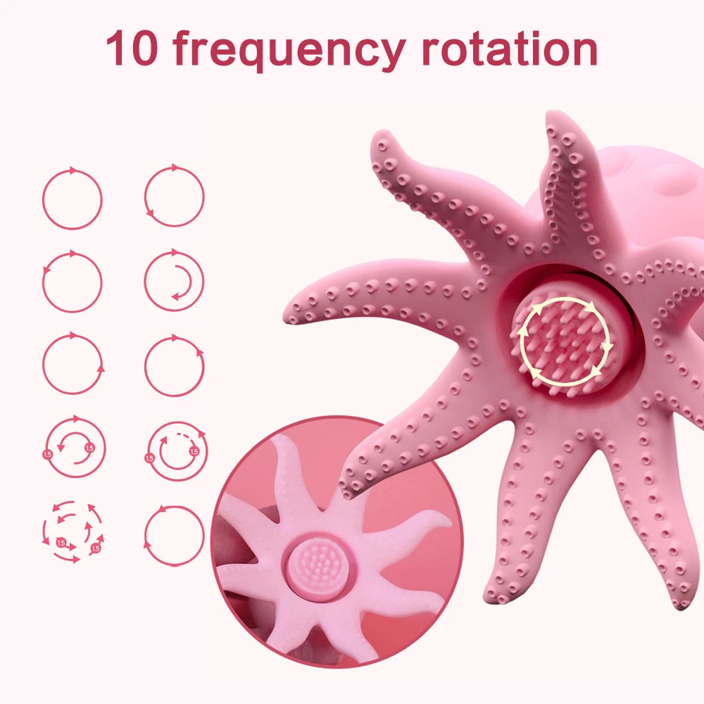 10 Modes Nipple Stimulation Licking Vibrator Breast Enlargement Masturbator Rotation Nipple Chest Massage Sex Toys for Women