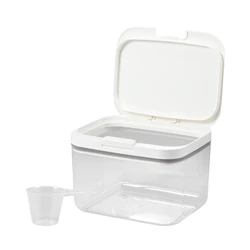 Compact Pop - Up Laundry Container with Measuring Cup - Sealed Storage - 5.5L (1Set)