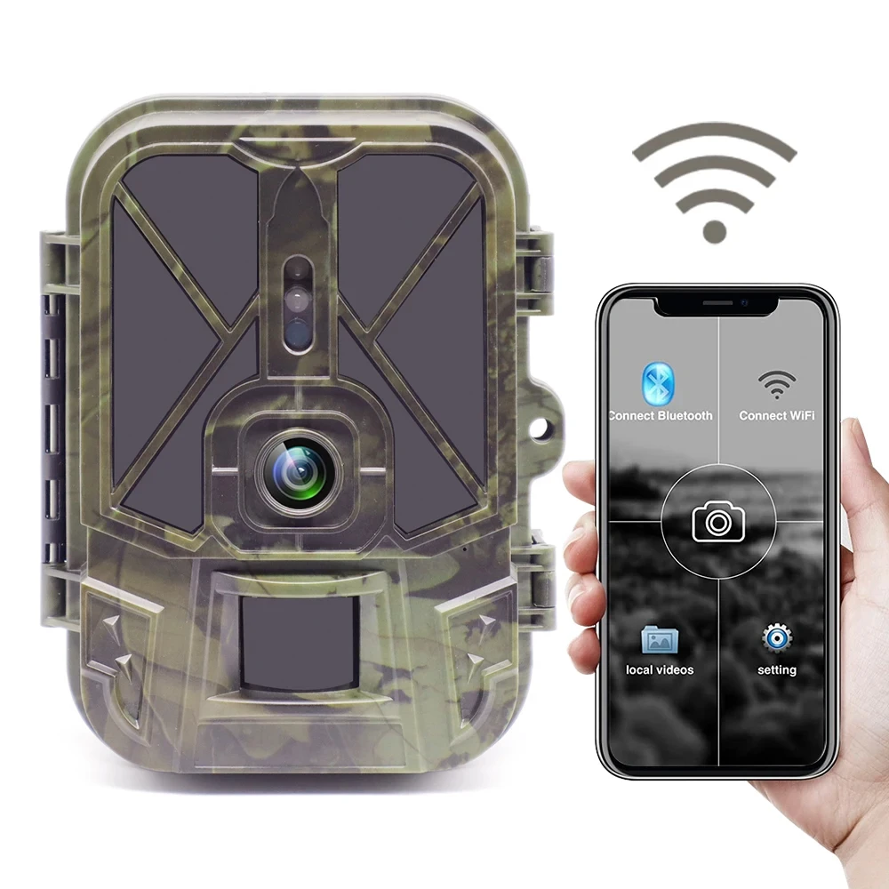 Trail Camera 4K 36MP WiFi Bluetooth 10AA Battery Gaming Camera Waterproof IP65 Suitable For Wild Deer Reconnaissance And Hunting