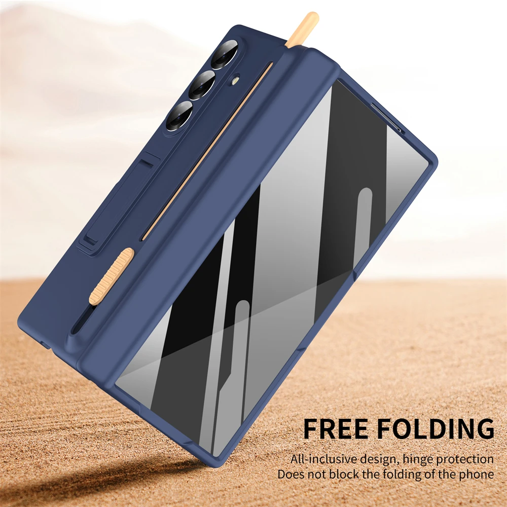Ultimate 360° Protection Folding Case with Touch Pen and Tempered Glass Film