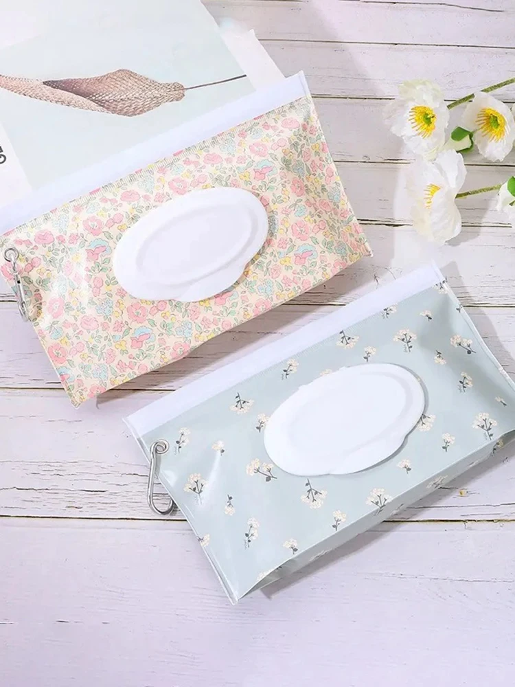 EVA Baby Feuchttücher Tasche Tragbare Tücher Halter Fall Flip-Cover Snap-Strap Wiederverwendbare Nachfüllbare Kosmetik Tasche Nützliche Tissue Box – Detail 1