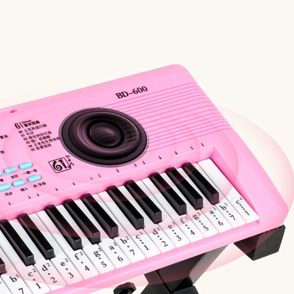 Digital Keyboard Microphone Musical Instrument Adults Kids Toy Professional 61 Keys Electronic Piano Keyboard