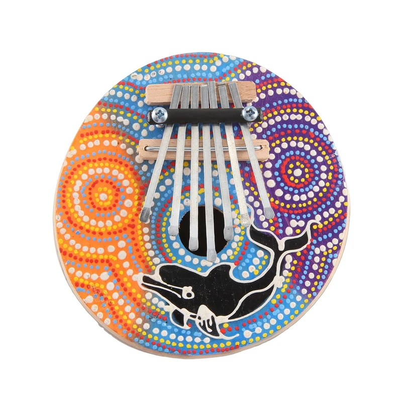

7 клавиш настраиваемая Кокосовая Скорлупа Mbira портативный Kalimba регулируемый палец большой палец фортепиано музыкальный инструмент простой в установке простой в использовании